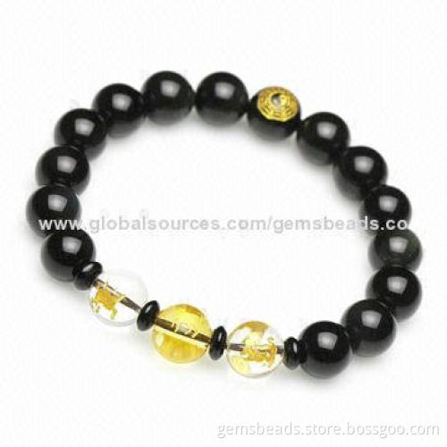 Stone bead bracelet
